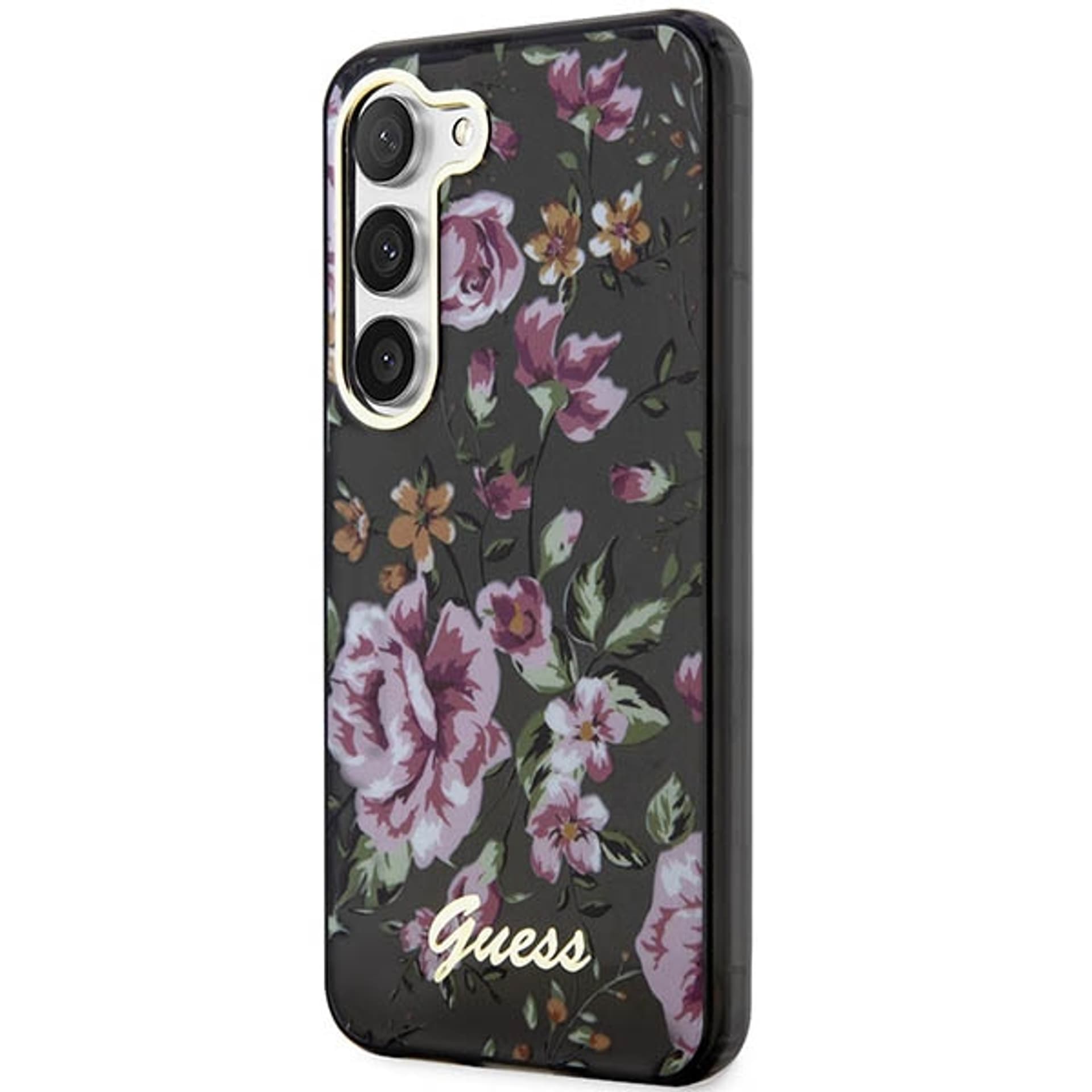 

Guess GUHCS23MHCFWSK S23+ S916 czarny/black hardcase Flower Collection