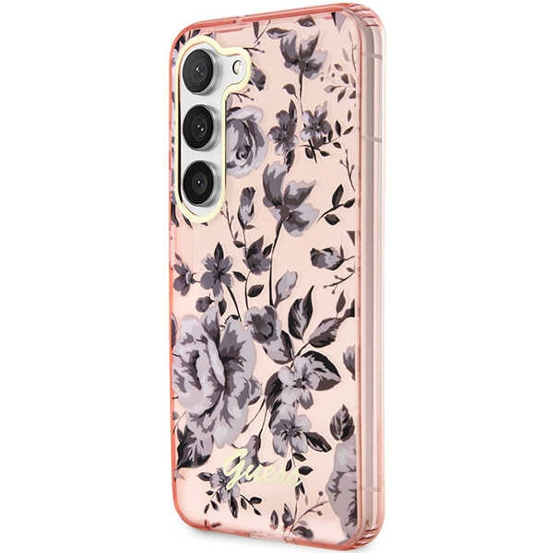 

Guess GUHCS23SHCFWSP S23 S911 różowy/pink hardcase Flower Collection