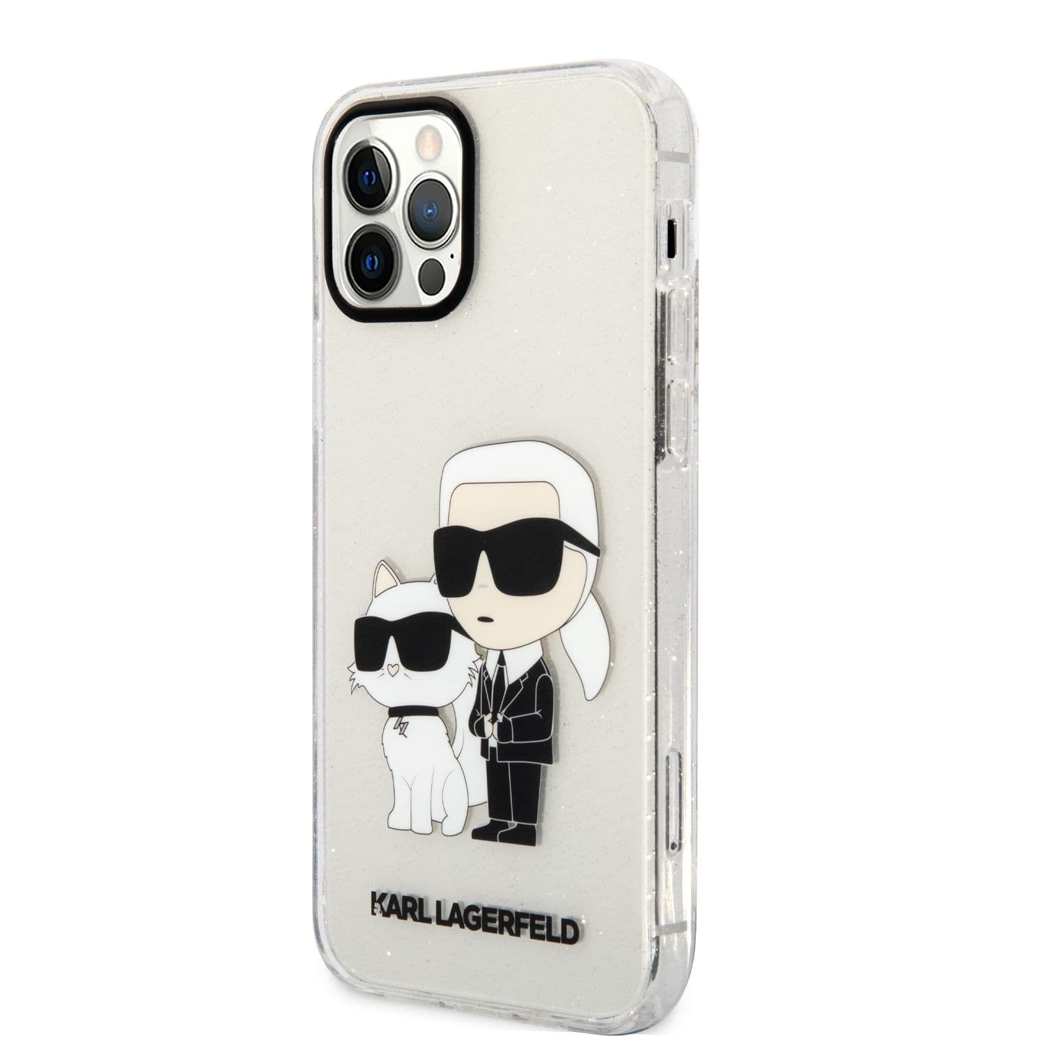 

Karl Lagerfeld KLHCP12MHNKCTGT iPhone 12 /12 Pro 6,1" transparent hardcase Gliter Karl&Choupette