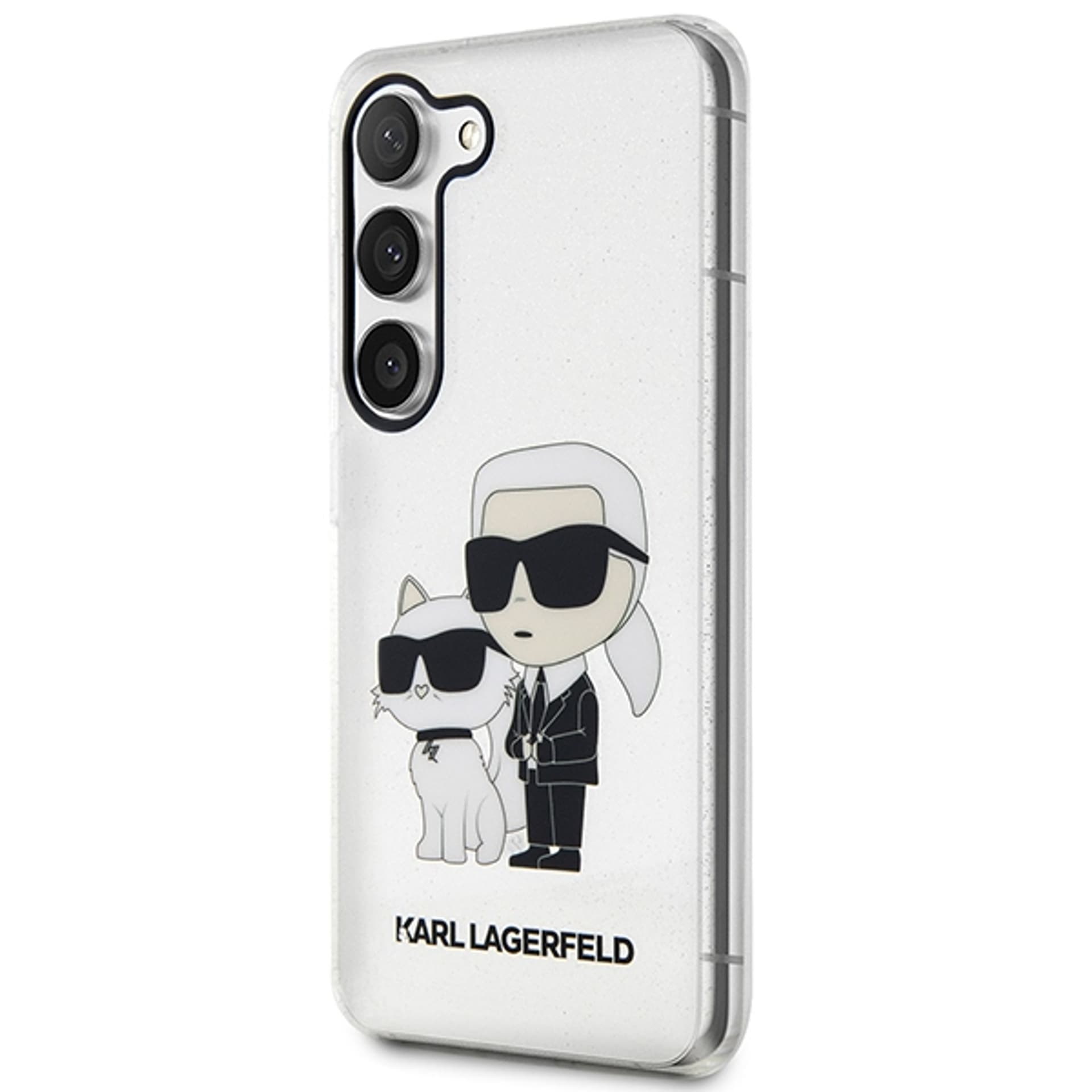 

Karl Lagerfeld KLHCS23MHNKCTGT S23+ S916 transparent hardcase Gliter Karl&Choupette