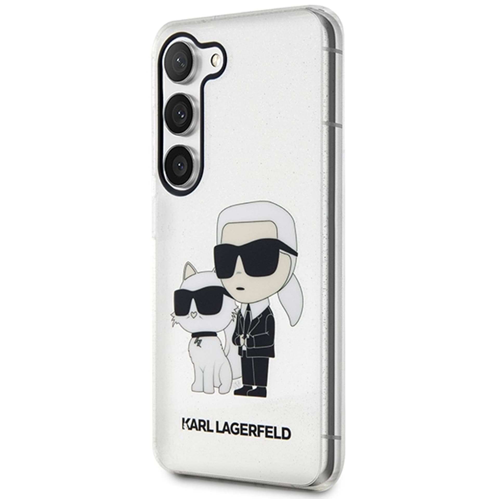 

Karl Lagerfeld KLHCS23SHNKCTGT S23 S911 transparent hardcase Gliter Karl&Choupette