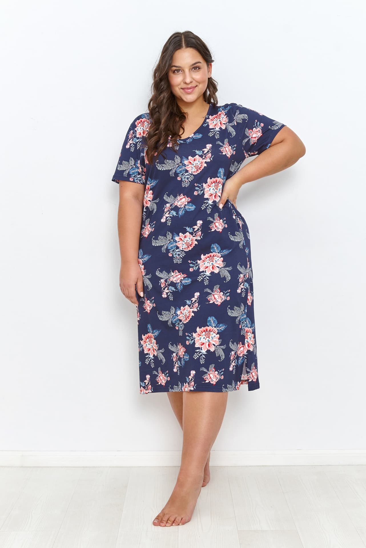 

KOSZULA ELLIE 2927 KR R.2XL-3XL (kolor granatowy, rozmiar XXL)