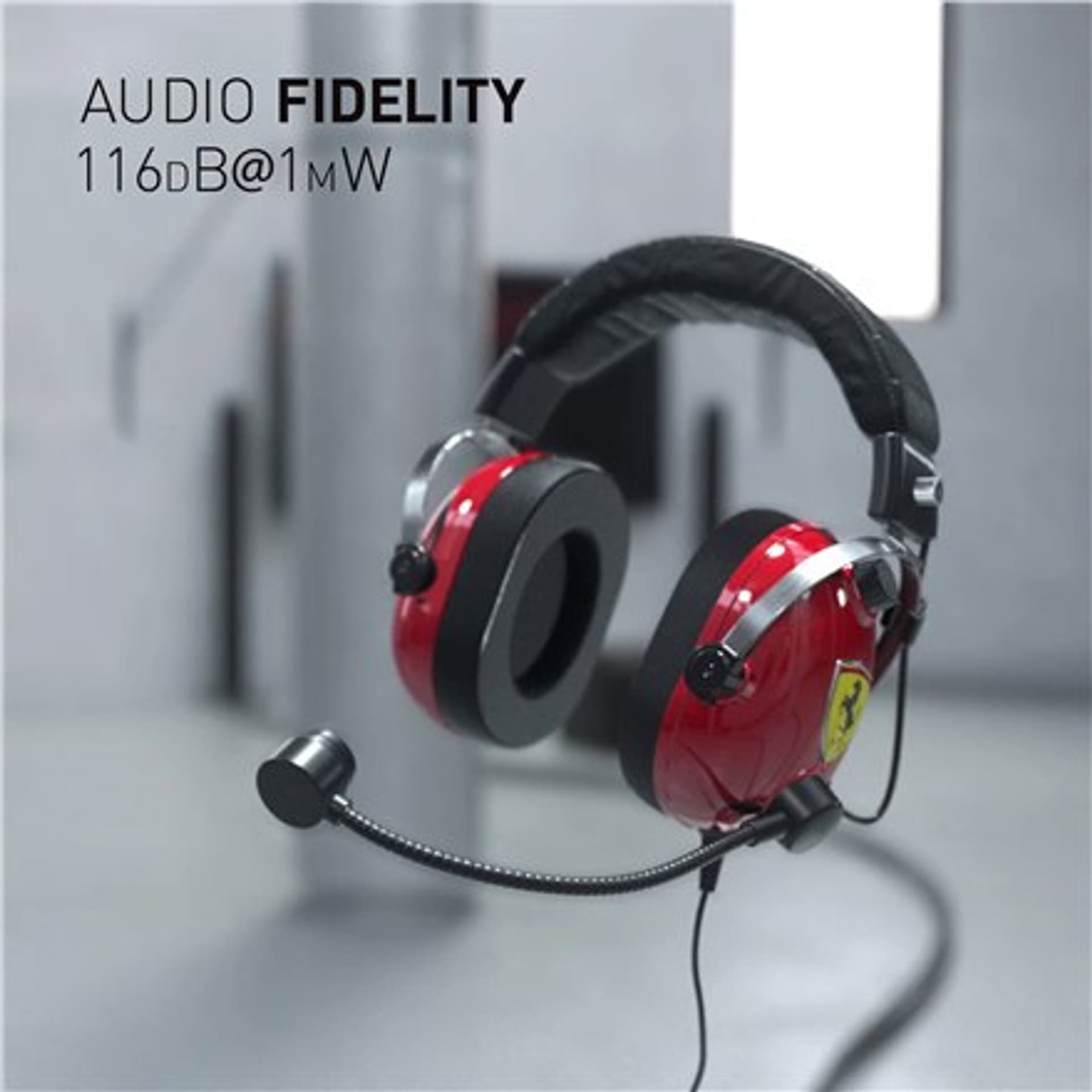 

Thrustmaster Gaming Headset DTS T Racing Scuderia Ferrari Edition Wbudowany mikrofon, Przewodowy, Czerwony/Czarny