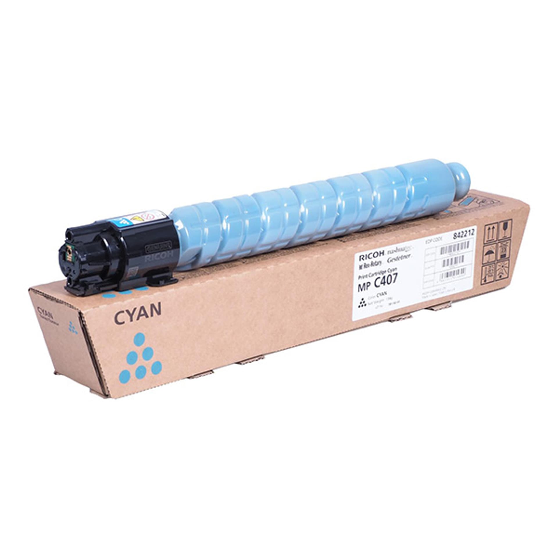 

Ricoh oryginalny toner 842208, 842212, cyan, 8000s, Ricoh Aficio MP C407, O