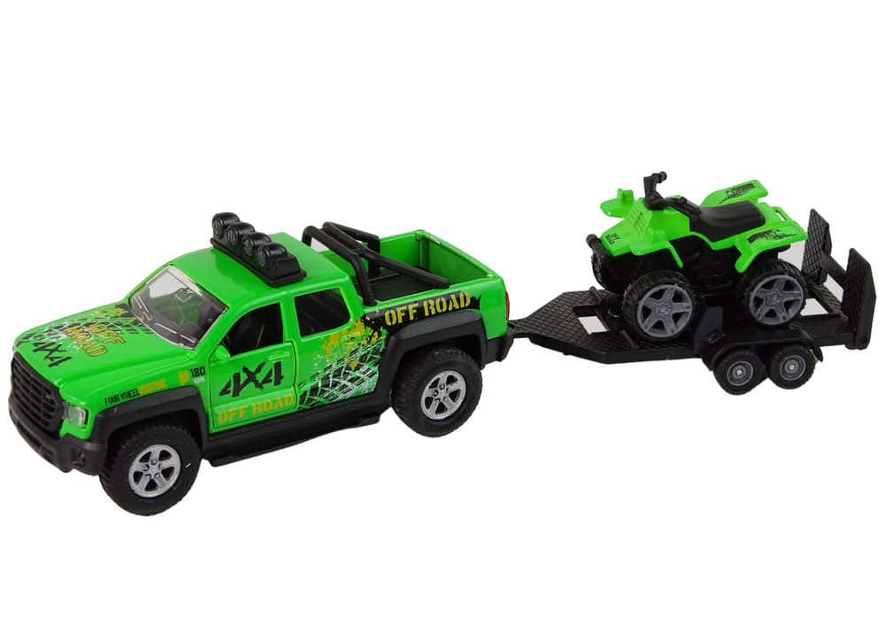 

Auto Terenowe z Przyczepą Quad Zielony Metal 510220