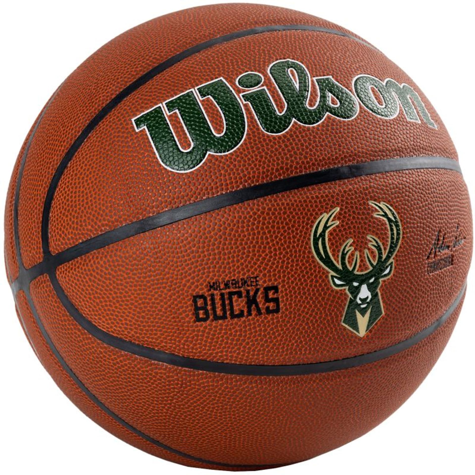 

Piłka Wilson Team Alliance Milwaukee Bucks Ball WTB3100 (kolor Brązowy, rozmiar 7)