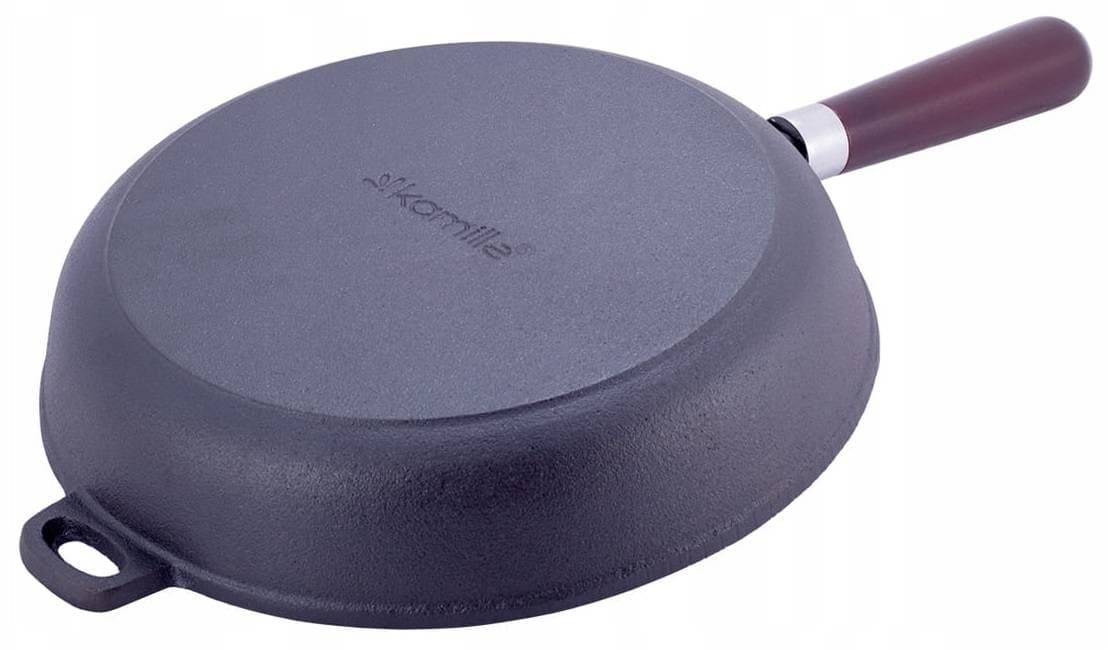 

PATELNIA ŻELIWNA GŁĘBOKA CIĘŻKA 26cm ODPINA RĄCZKA