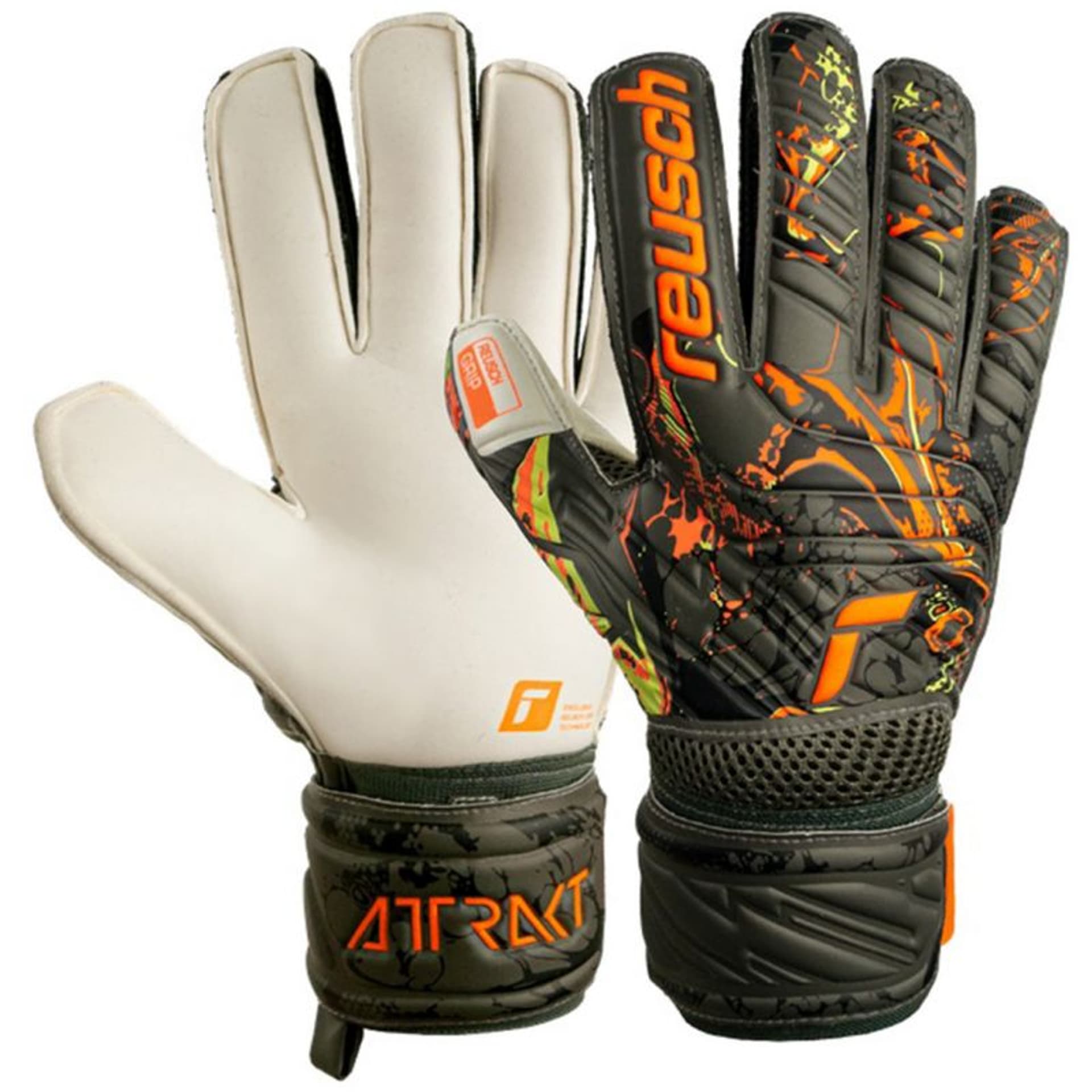 

Rękawice bramkarskie Reusch Attrakt Grip 5370018 (kolor Czarny, rozmiar 9.5)