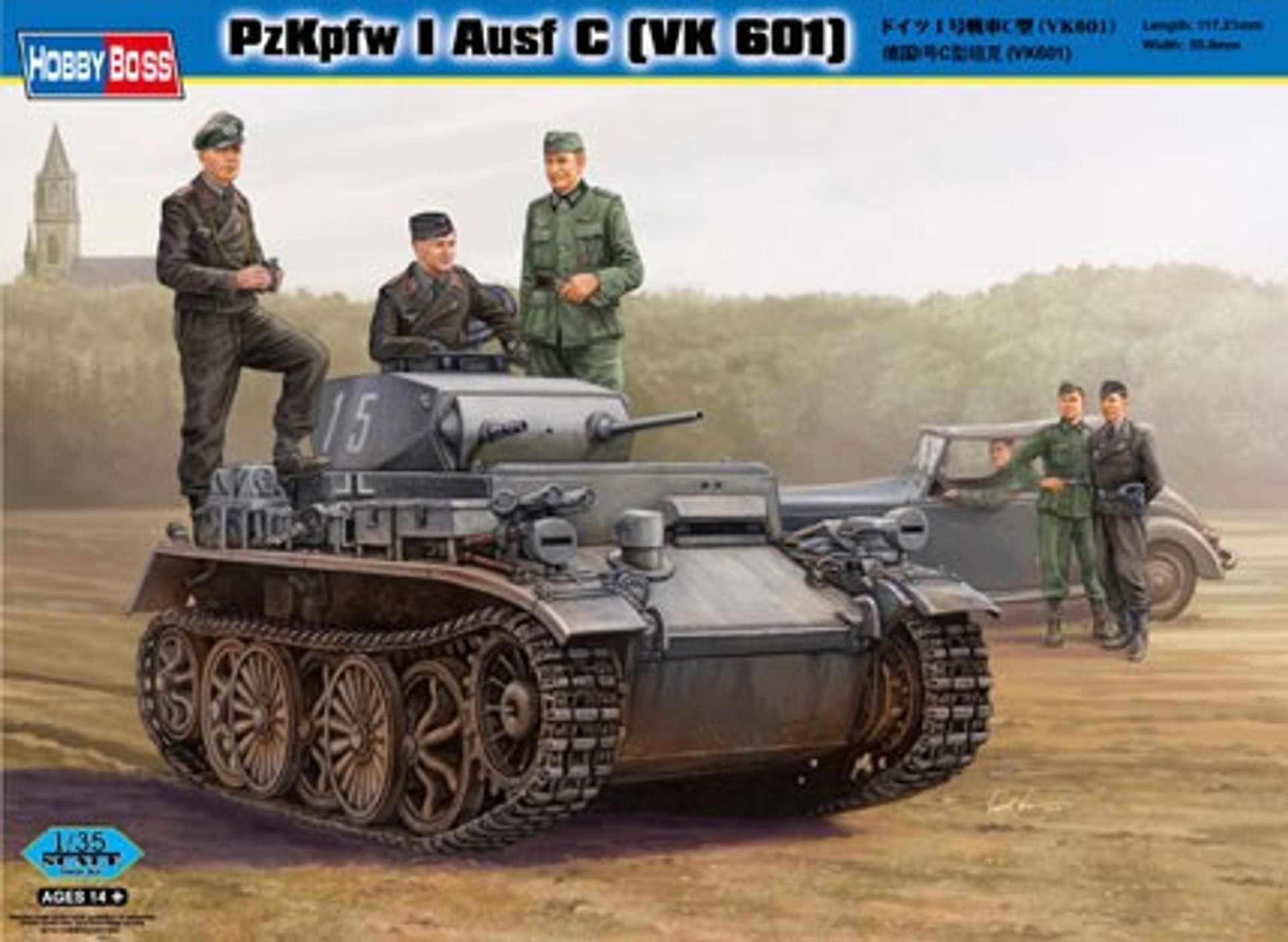 

Model plastikowy 82431 German PzKpfw I Ausf C (VK 601)