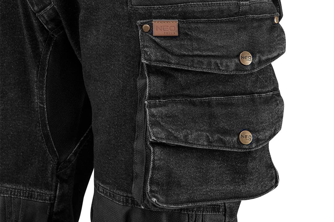 

Spodnie robocze DENIM, czarne, rozmiar M