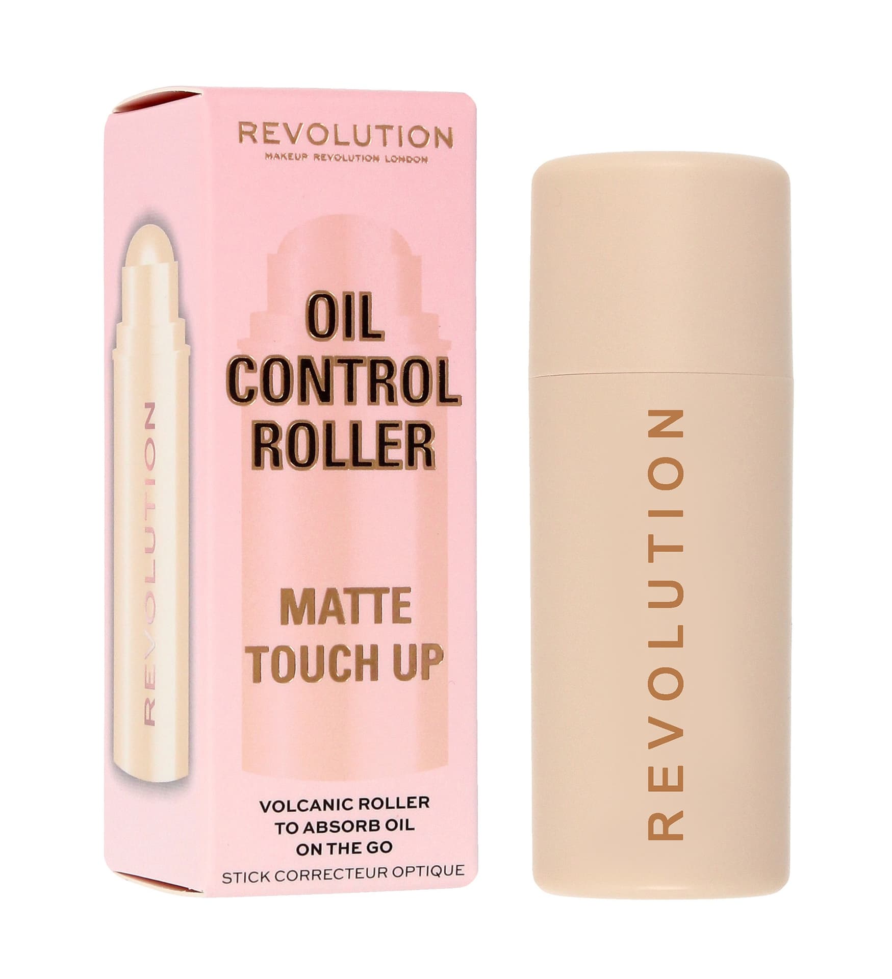 

Makeup Revolution Oil Control Roller Sztyft wulkaniczny absorbujący sebum Matte Touch Up 1szt
