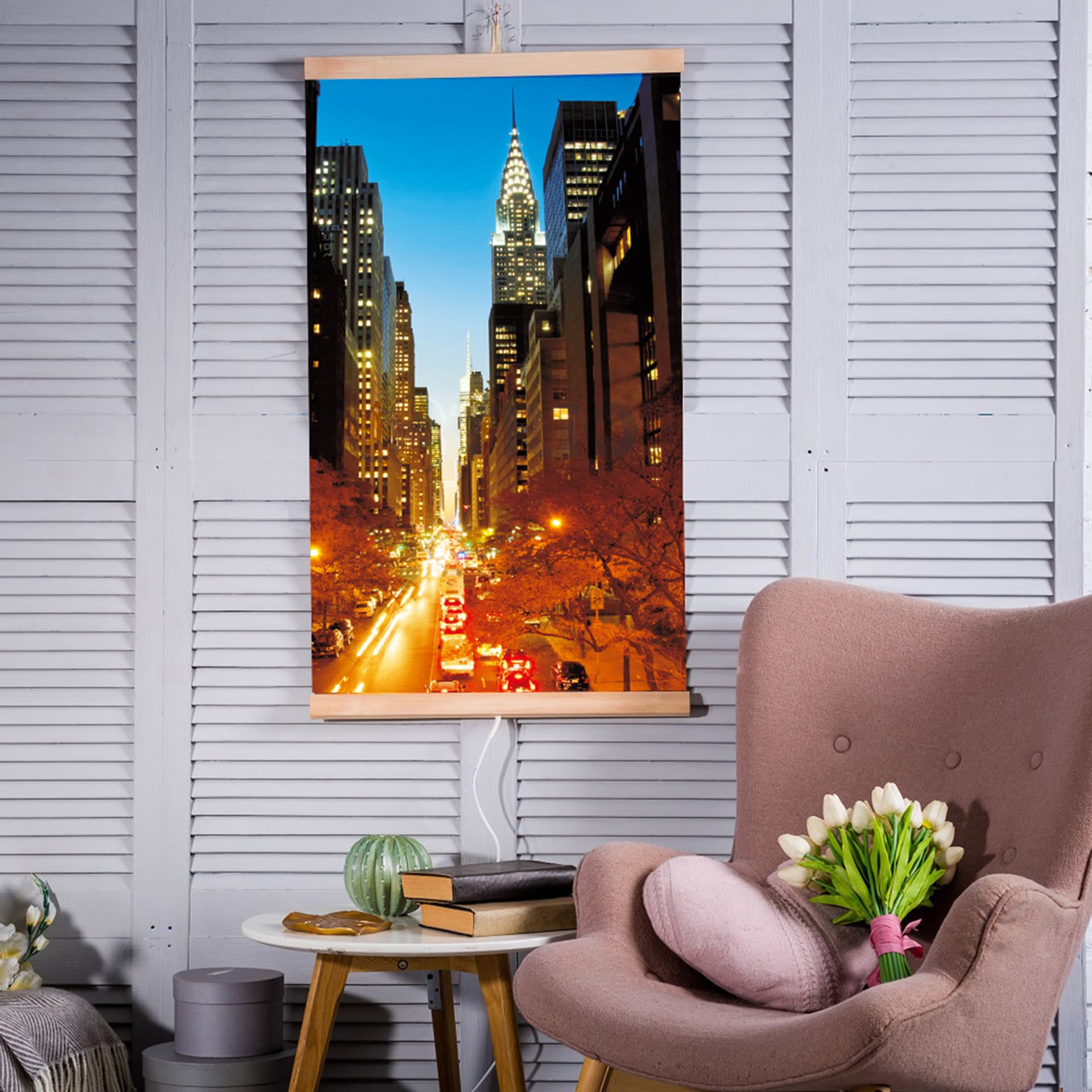 

Grzejnik na podczerwień - giętki panel grzewczy 430W TRIO wzór 2 manhattan, wymiary 100x57cm