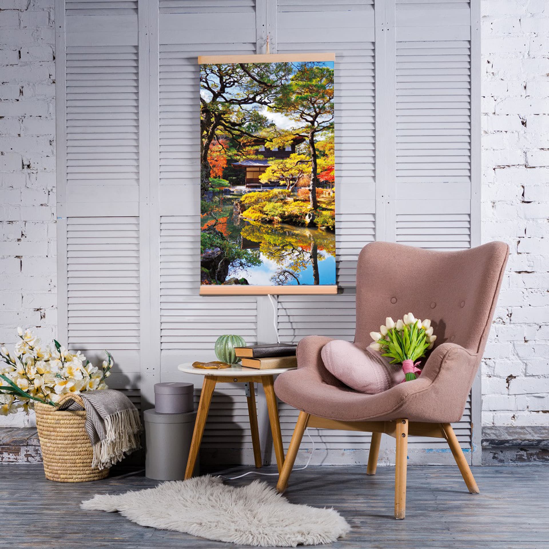 

Grzejnik na podczerwień - giętki panel grzewczy 430W TRIO wzór 16 ogród, wymiary 100x57cm z regulatorem