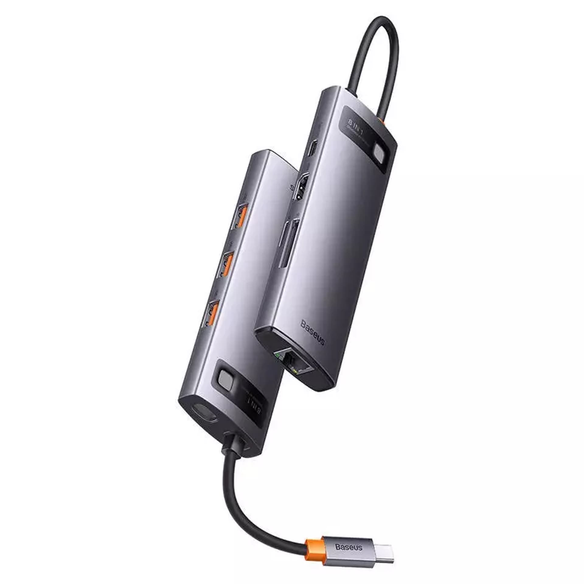

Hub 8w1 Baseus StarJoy Series, USB-C do HDMI + 3 x USB 3.1 + USB-C PD + RJ45 + microSD/SD