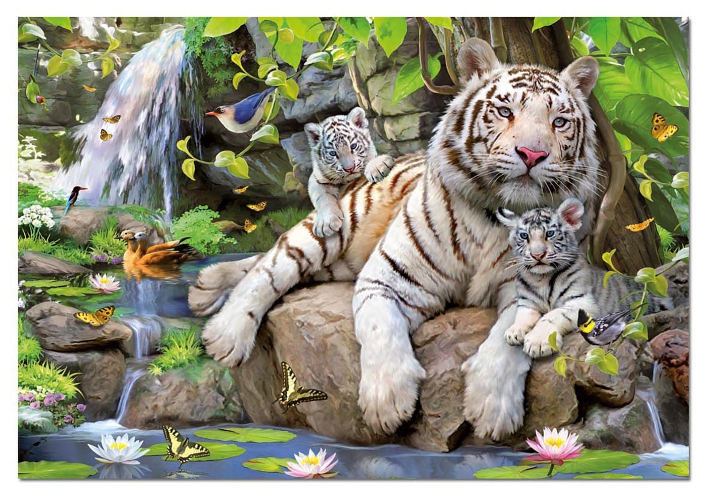 

Puzzle 1000 elementów, Tygrysy Bengalskie