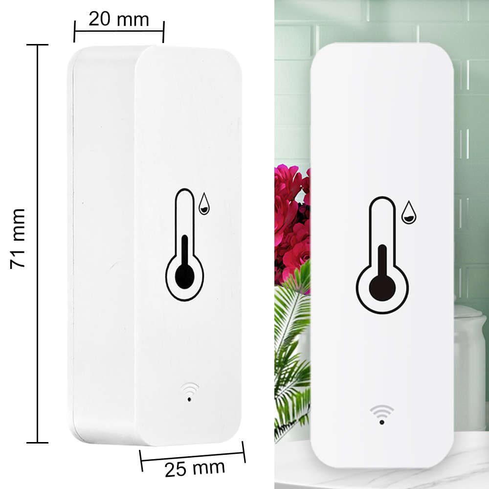 

Inteligentny czujnik WiFi Alogy temperatury i wilgotności Tuya Smart Life Monitor termometr biały