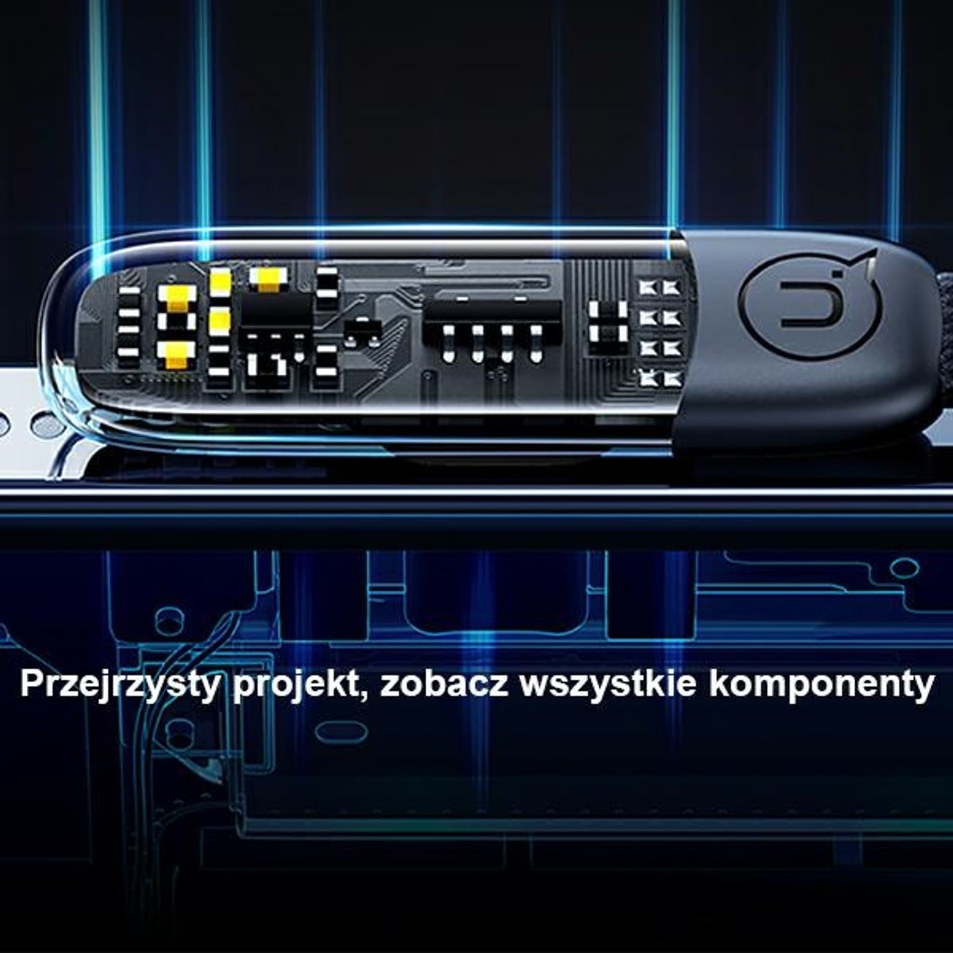 

USAMS Kabel kątowy USB na USB-C PD 6A 66W Fast Charging Iceflake Series 1,2m czarny/black SJ585USB01 (US-SJ585)