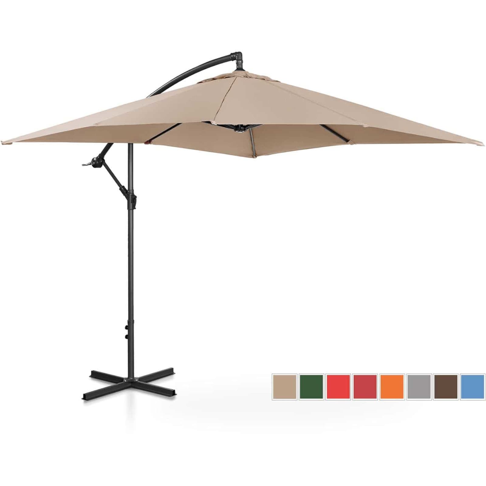 

Parasol ogrodowy na wysięgniku kwadratowy 250 x 250 cm kremowy