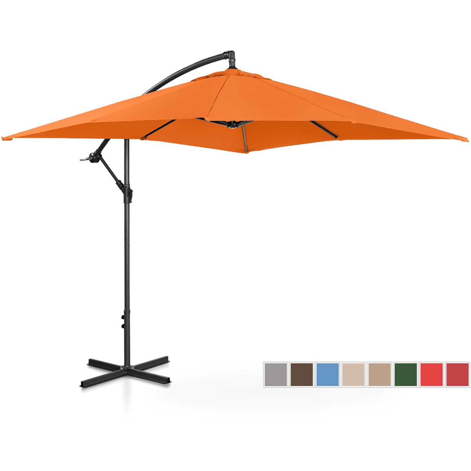

Parasol ogrodowy na wysięgniku kwadratowy 250 x 250 cm pomarańczowy