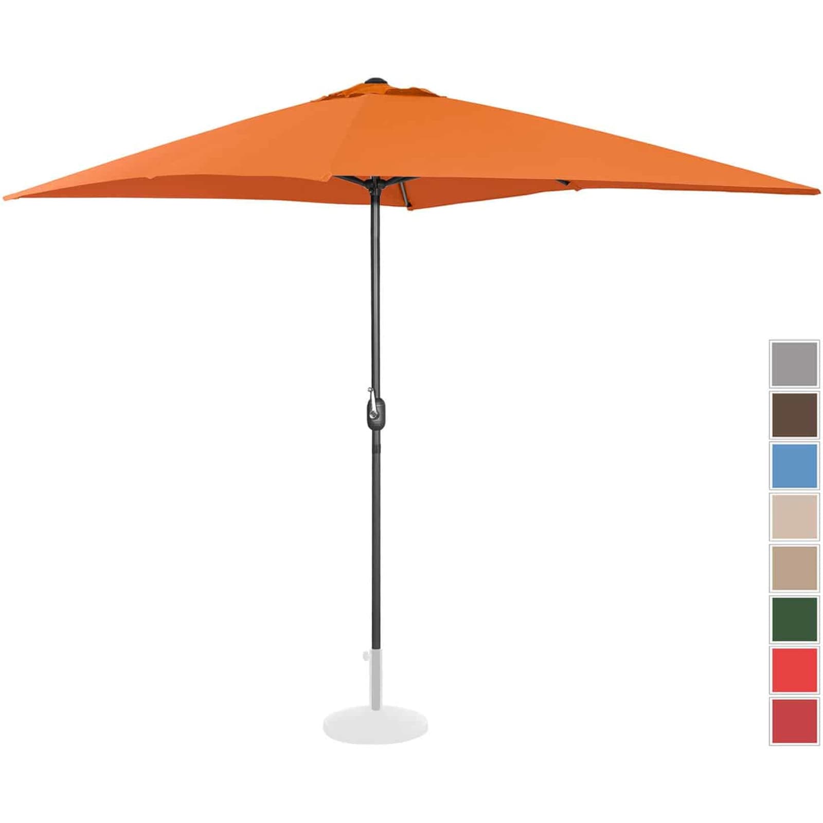 

Parasol ogrodowy prostokątny z korbką 200 x 300 cm pomarańczowy