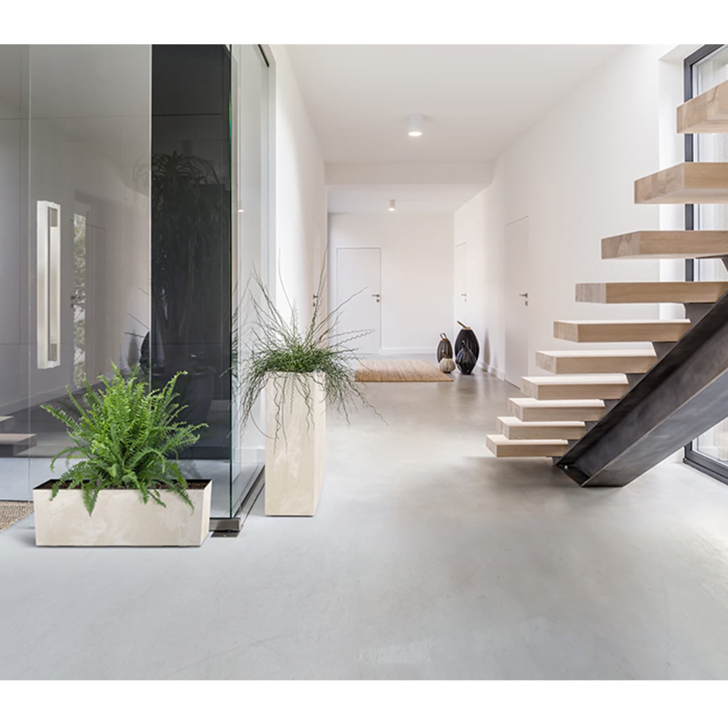 

Doniczka URBI CASE TOWER BETON EFFECT - antracytowy