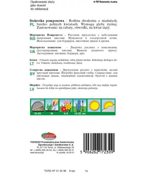 Nasiona Stokrotka Pomponowa 0,1g