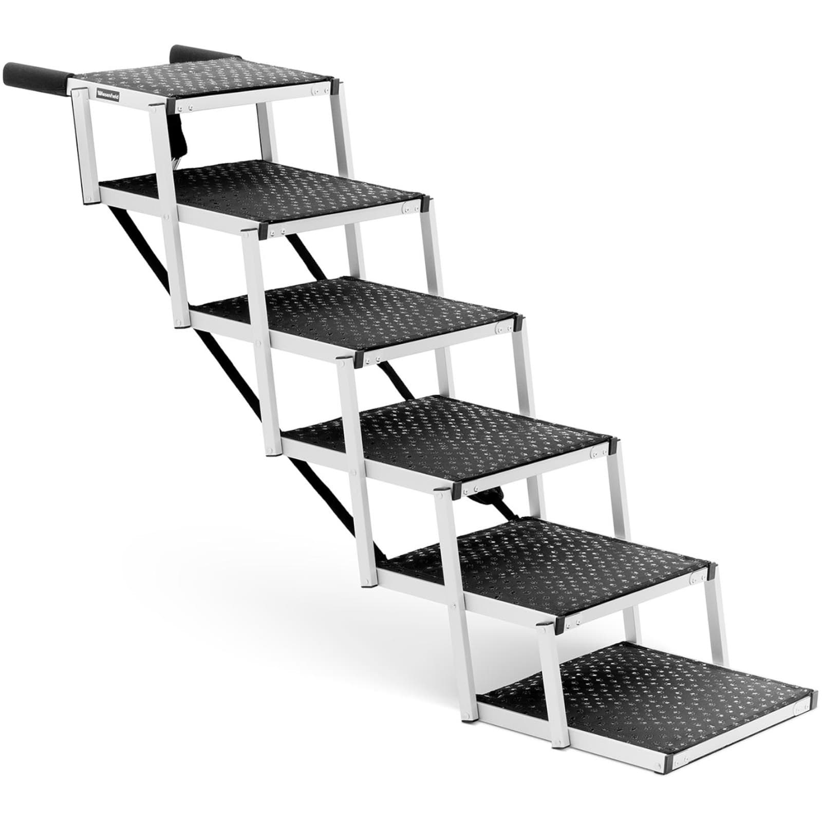 

Schody dla psa do samochodu składane aluminiowe wys. 81 cm do 68 kg - 6 stopni