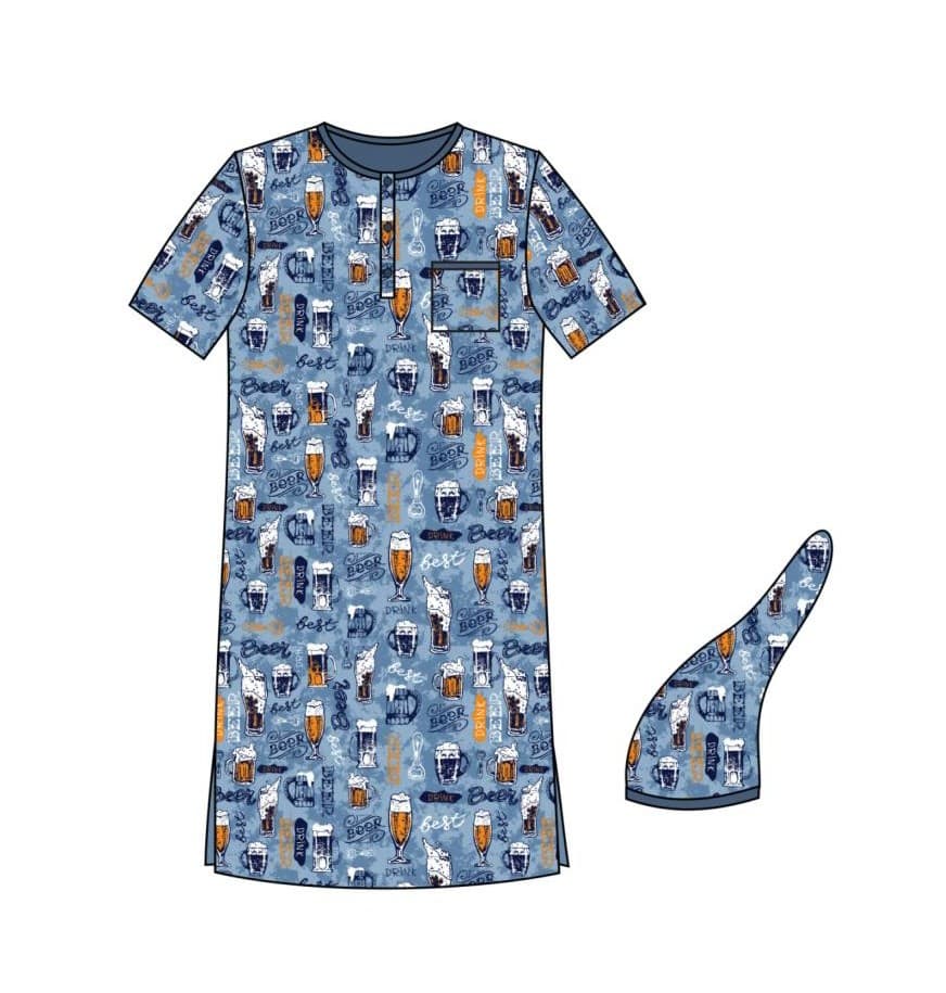 

KOSZULA NOCNA MĘSKA 109/12 KR (kolor jeans, rozmiar XXL)