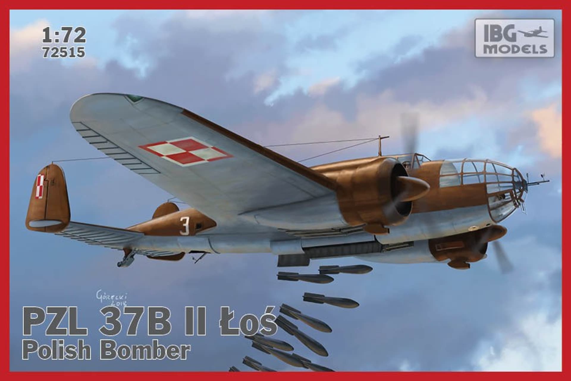 

Model plastikowy PZL.37B II LOS polski, średni bombowiec