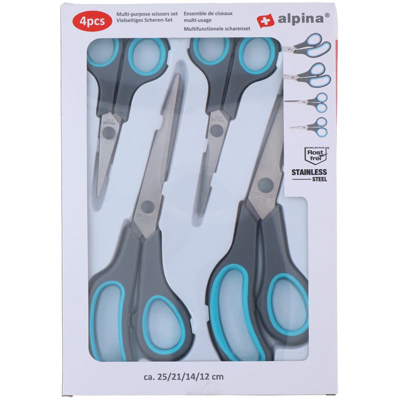 

Alpina - Zestaw ergonomicznych nożyczek 4 szt.