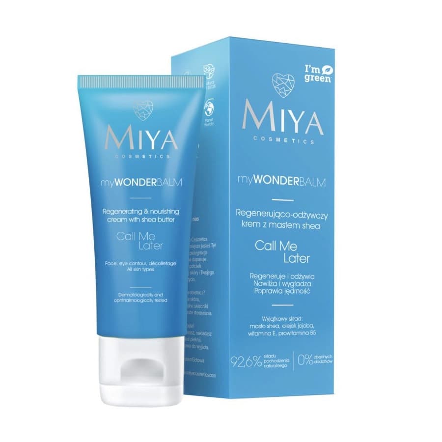 

Miya Cosmetics My Wonder Balm Call Me Later regenerująco-odżywczy krem do twarzy z masłem shea 75ml