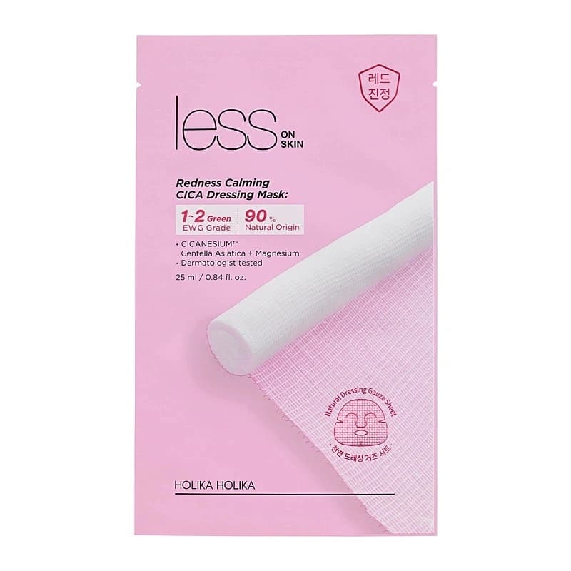 

HOLIKA HOLIKA Less On Skin Redness Calming CICA Dressing Mask nawilżająca maseczka z gazy opatrunkowej do zaczerwienionej i suchej skóry 23ml