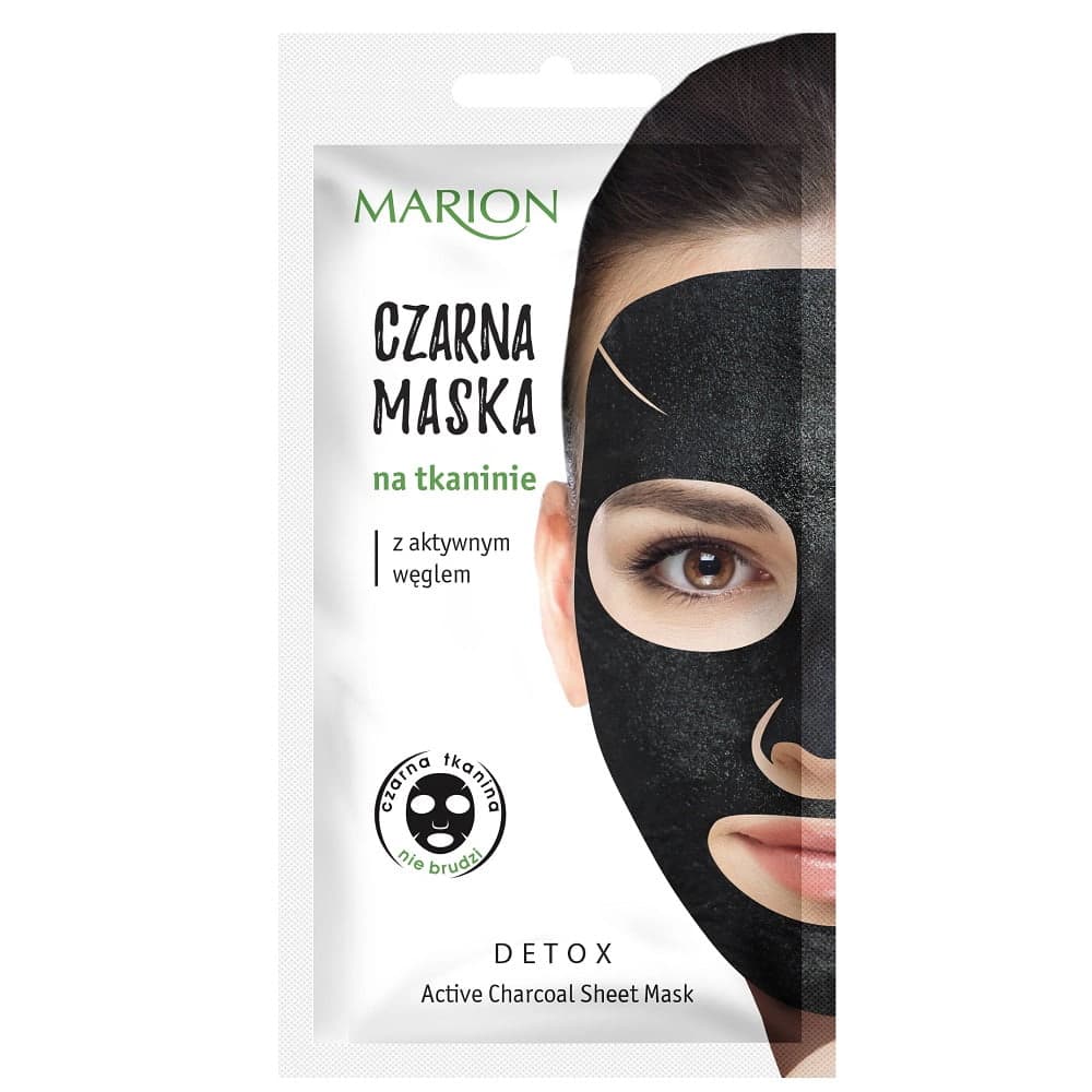 

Marion Detox Mask czarna maska na tkaninie z aktywnym węglem