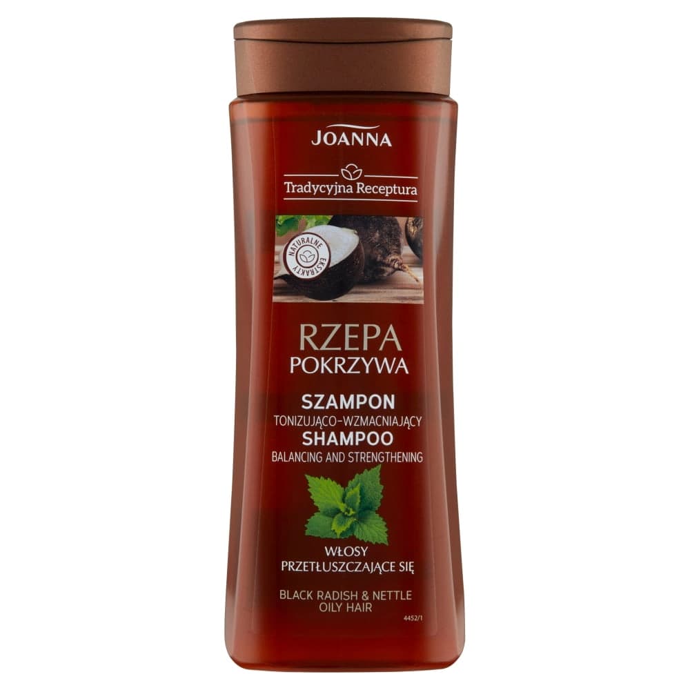 

Joanna Tradycyjna Receptura Szampon do włosów wzmacniający Rzepa i Pokrzywa 300ml