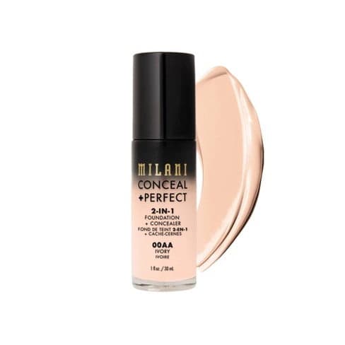 

Milani Conceal + Perfect Foundation + Concealer kryjący podkład do twarzy 00AA Ivory 30ml