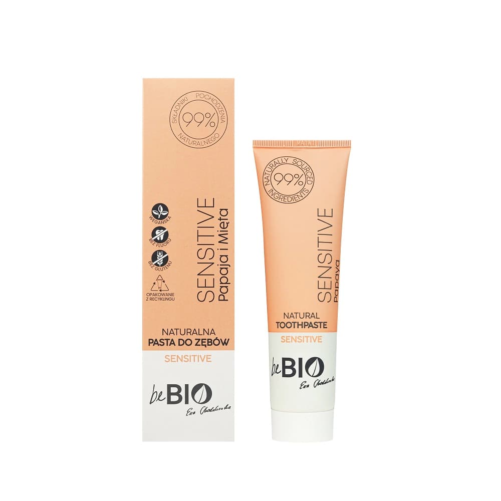 

BeBio Ewa Chodakowska Sensitive naturalna pasta do zębów Papaya 100ml