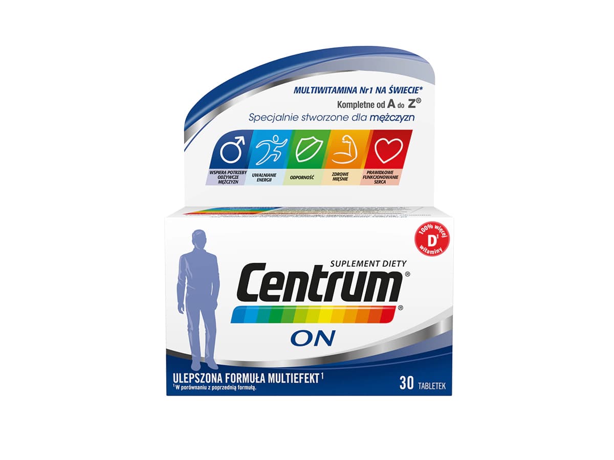 

Centrum On witaminy i minerały dla mężczyzn 30 tabletek
