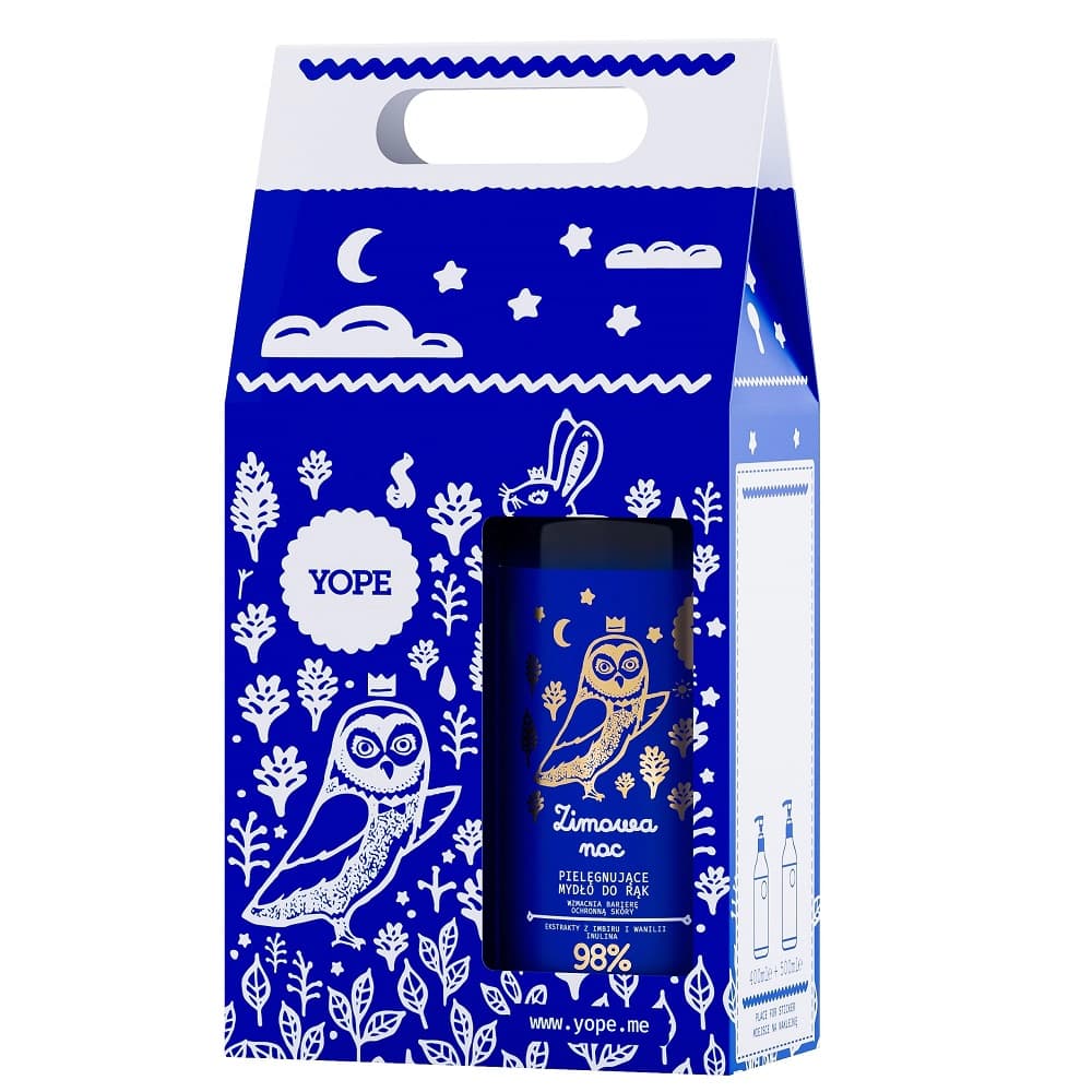 

Yope Zimowa Noc zestaw pielęgnujące mydło do rąk 500ml + pielęgnujący żel pod prysznic 400ml
