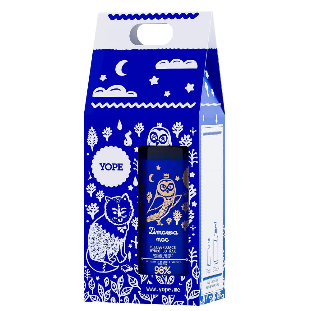 

Yope Zimowa Noc zestaw pielęgnujące mydło do rąk 500ml + ochronny krem do rąk 50ml