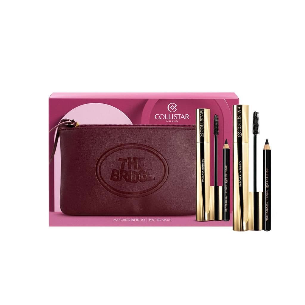 

Collistar Zestaw Infinito Mascara tusz do rzęs Extra Nero 11ml + Kajal Pencil kredka do oczu Black 0.8g + The Bridge burgundowa kosmetyczka