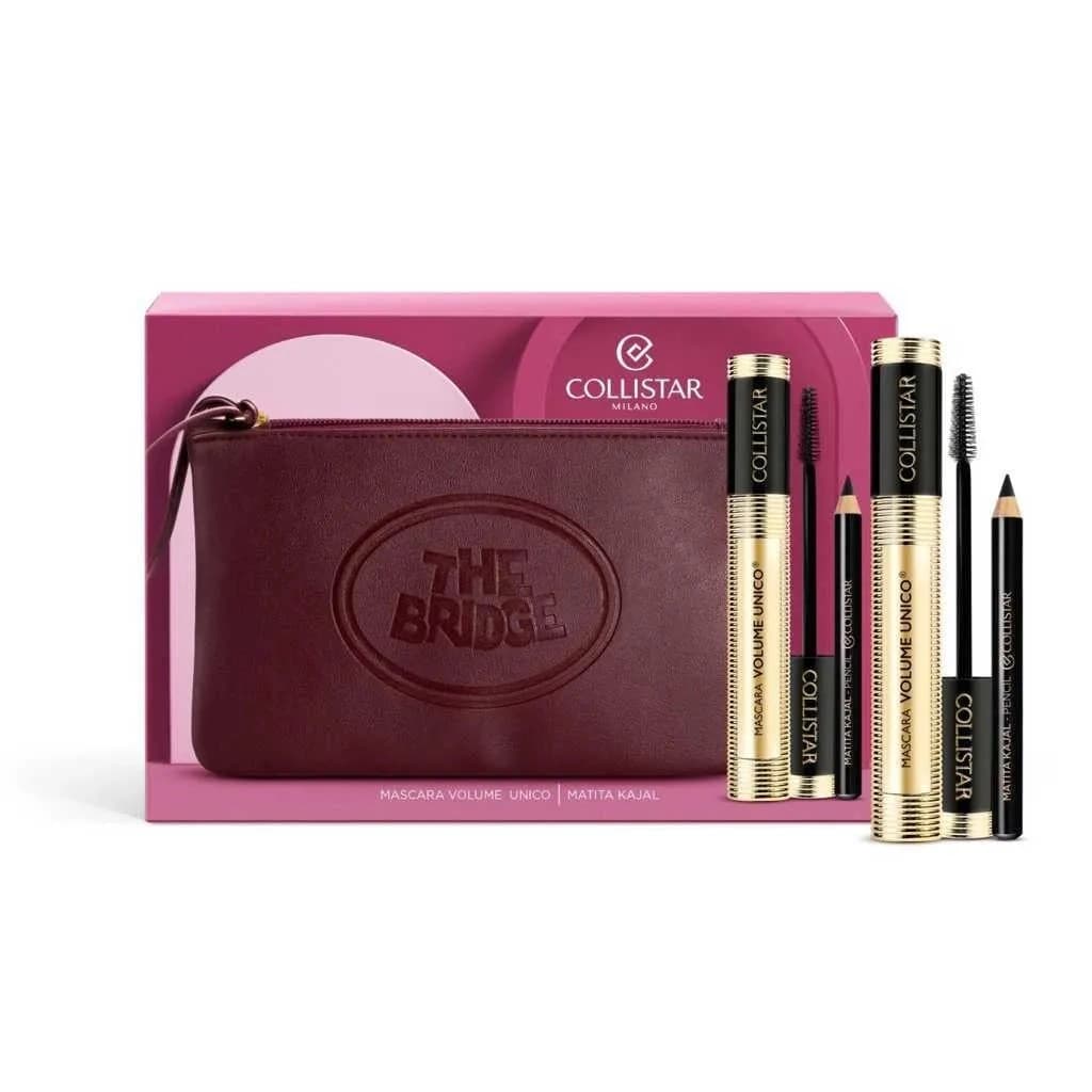 

Collistar Zestaw Volume Unico Mascara tusz do rzęs Black 11ml + Kajal Pencil kredka do oczu Black 0.8g + The Bridge burgundowa kosmetyczka