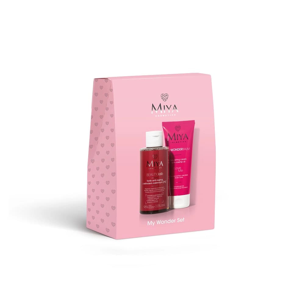 

Miya Cosmetics My Wonder Set zestaw tonik z retinolem roślinnym 150ml + odżywczy krem do twarzy z olejkiem z róży 75ml