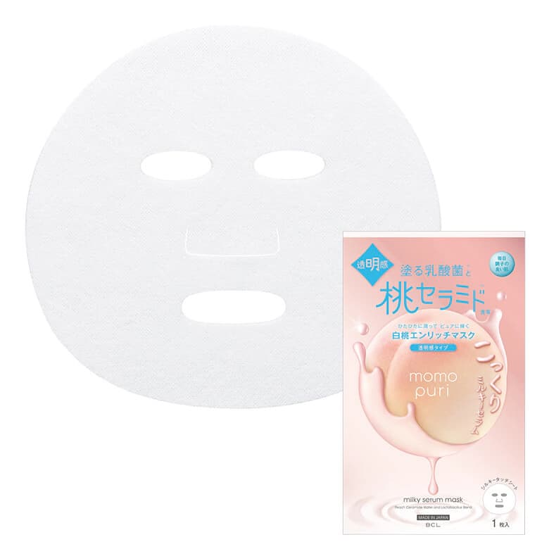 

BCL Momopuri Milky Serum Mask żelowa maska nawilżająca do twarzy 19ml