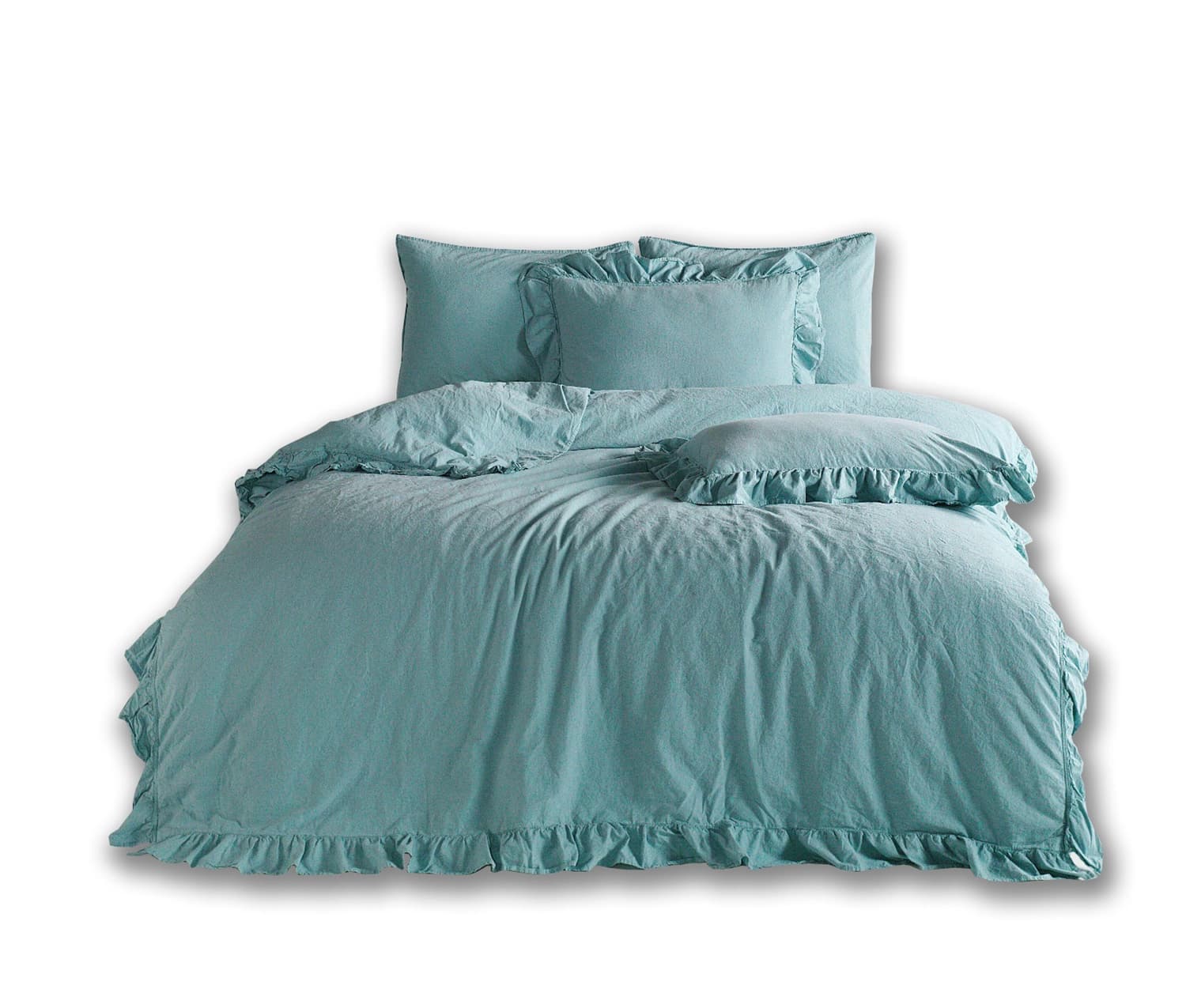 

Pościel bawełniana MINERAL BLUE/160x200(P) STONEWASHED, P) stonewashe