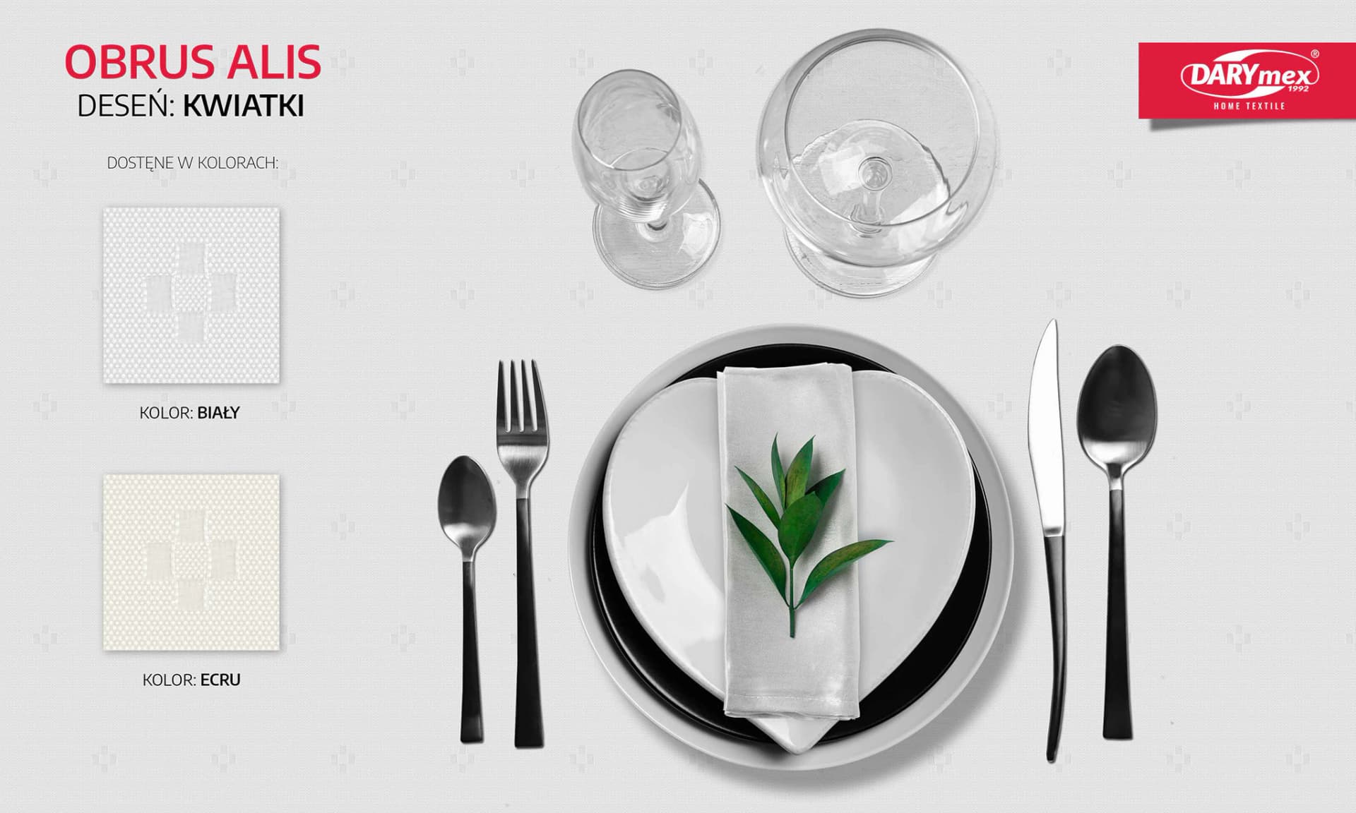 

Obrus ALIS 110x160 Ecru Kwiat