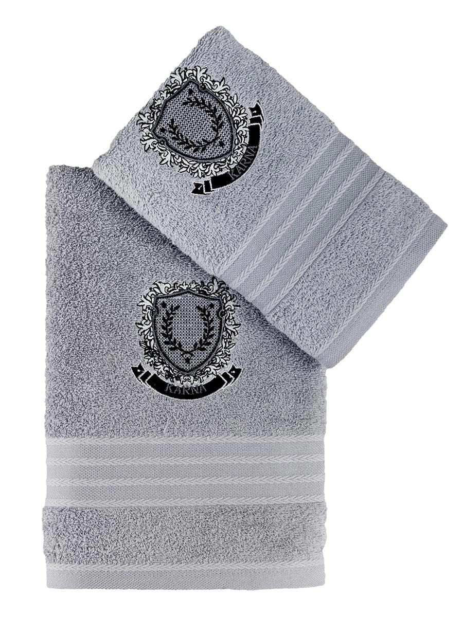 

Ręcznik bawełniany frotte PAMES/3663/light grey 50x90+70x140 kpl.