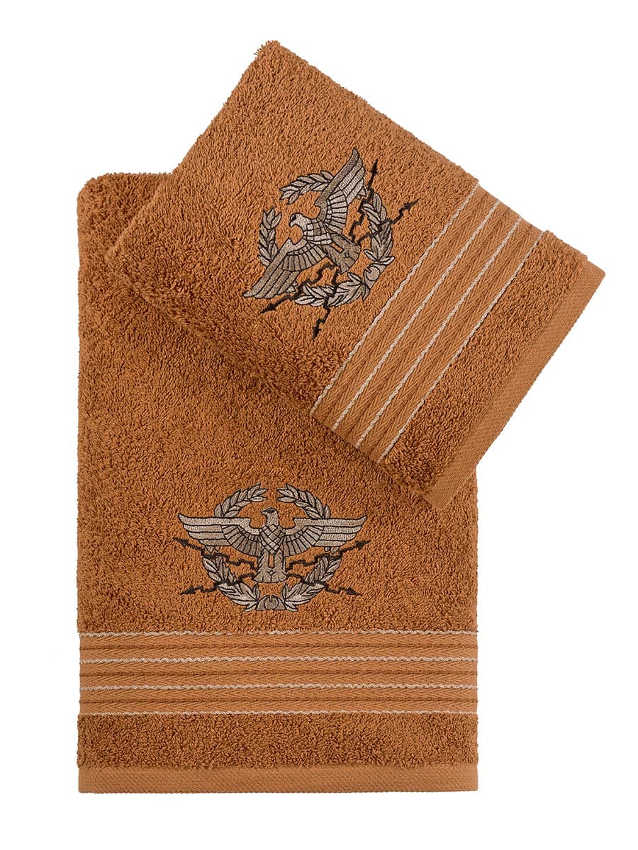 

Ręcznik bawełniany frotte KAVELL/3676/mustard 50x90+70x140 kpl.