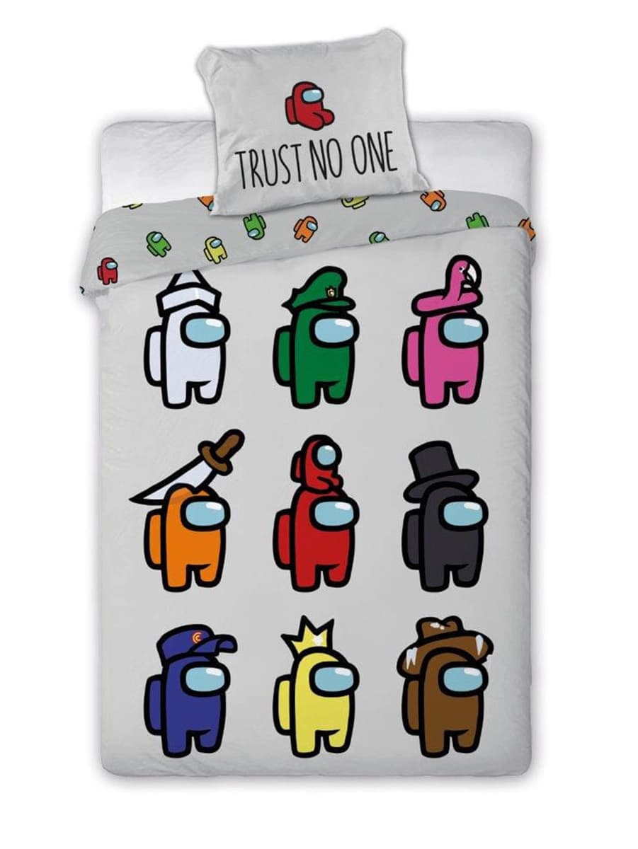 

Pościel młodzieżowa dziecięca Among Us 001 160x200cm + poduszka 70x80cm