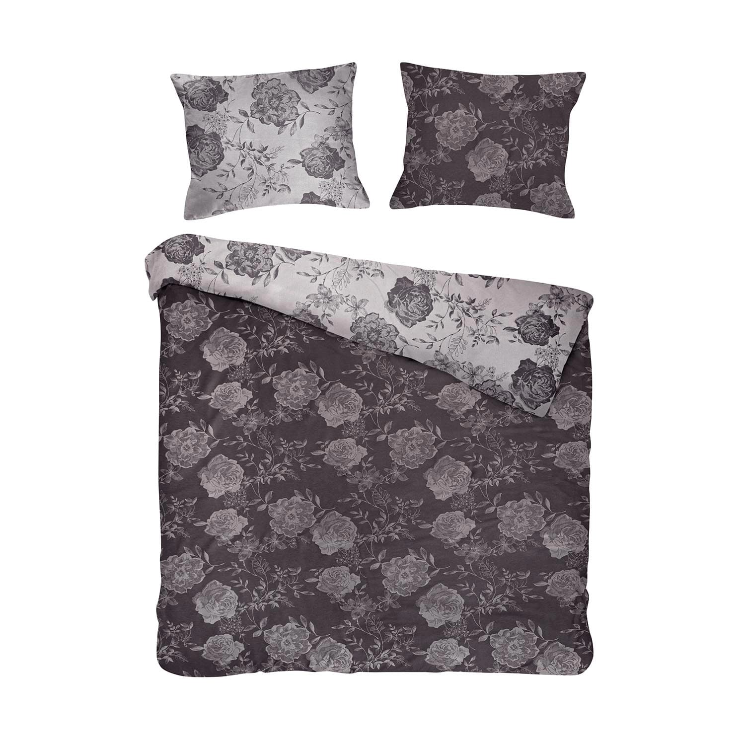 

Pościel bawełniana FLORY ANTHRACITE/220x200 COTTONLOVE JACQUARD