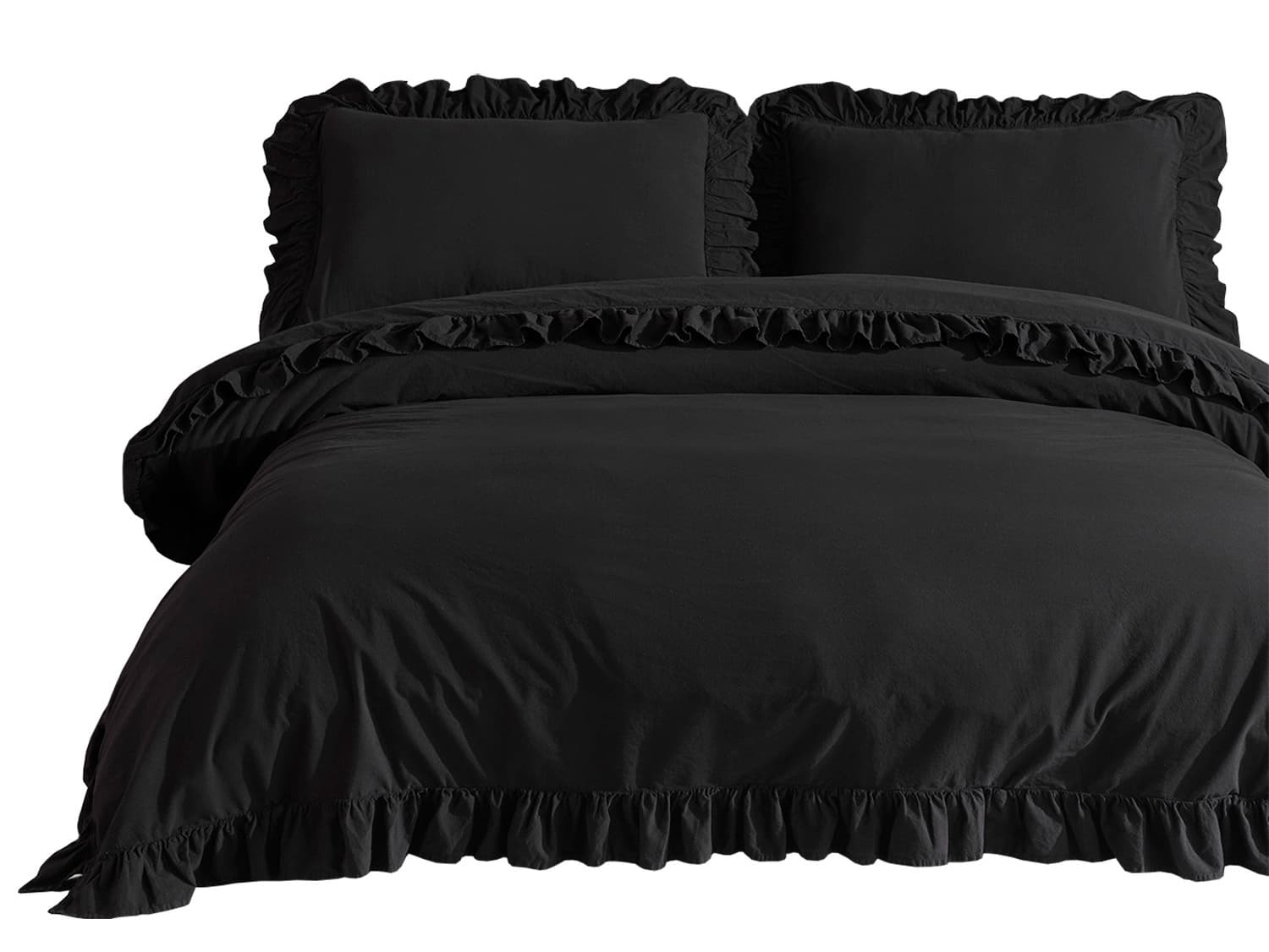 

Pościel bawełniana BLACK/160x200(P) STONEWASHED, P) stonewashe